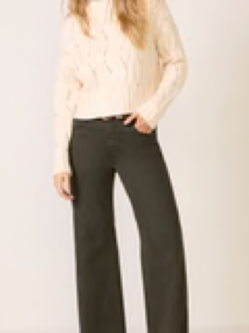 KUT from the Cloth Meg Olive Green Wide-Leg Jeans from Evereve